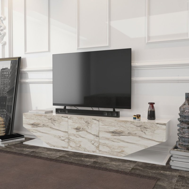 Mueble  TV FLORIAN   white 1 - MUEBLES PARA SALÓN
