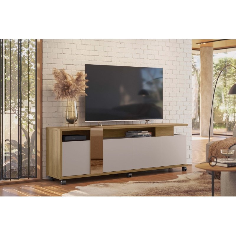 Mueble TV FED MATERA miel cacao - MUEBLES PARA SALÓN