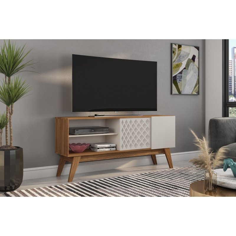 Mueble TV SONIA matte white roto - MUEBLES PARA SALÓN