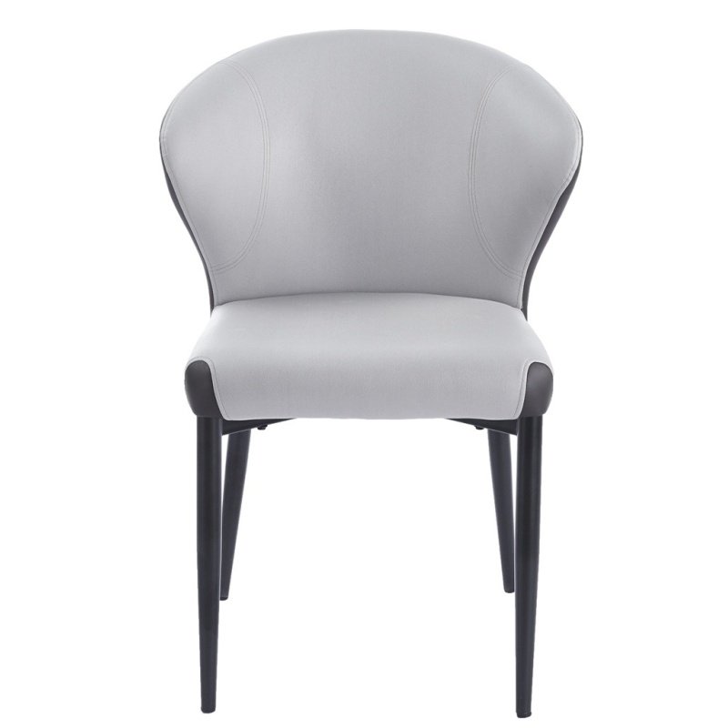 Silla DAREK ,  armazón metal Tapizado Gris - SILLAS