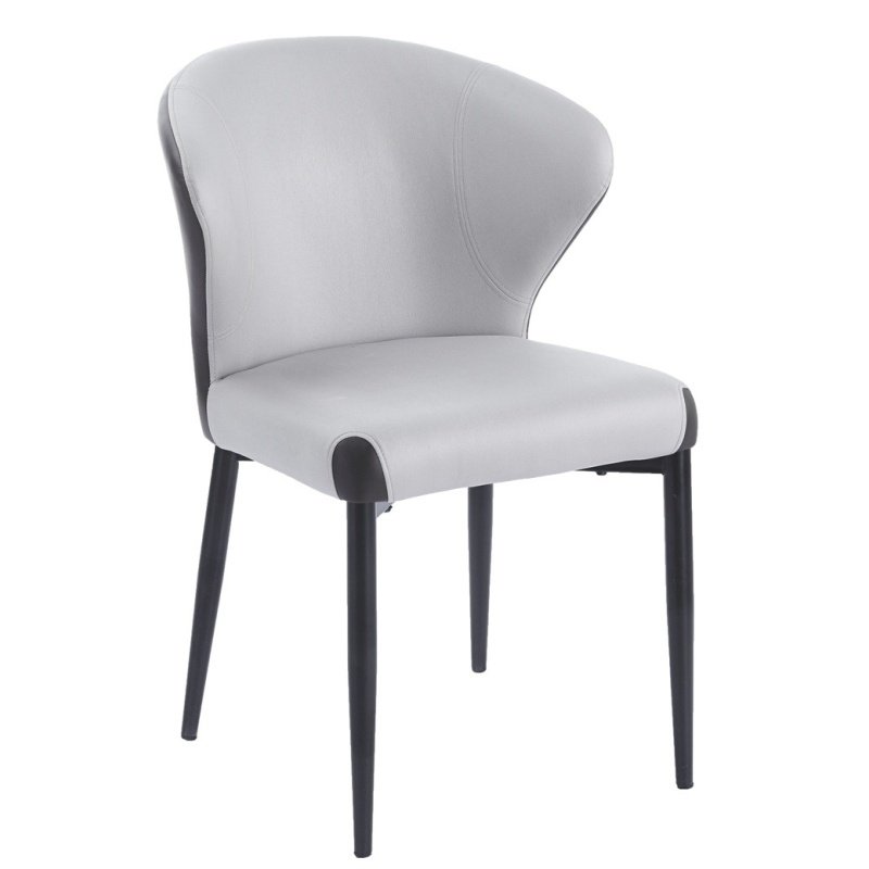 Silla DAREK ,  armazón metal Tapizado Gris - SILLAS