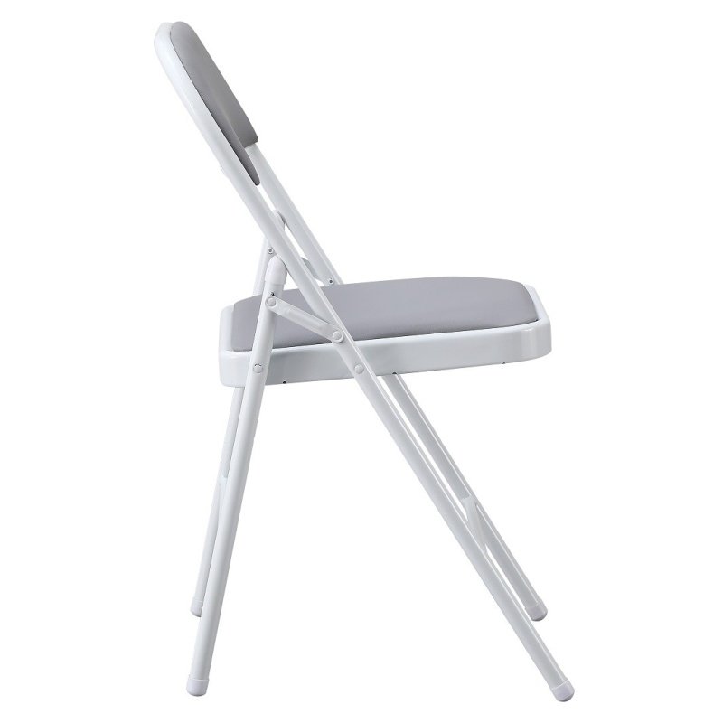 Silla LAZARO plegable   white vinilo grey claro - SILLAS