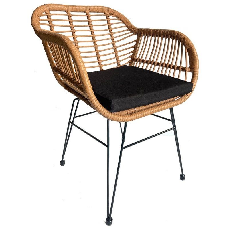 Sillon HERMAN   beige white - Sillas de ratán y cuerda