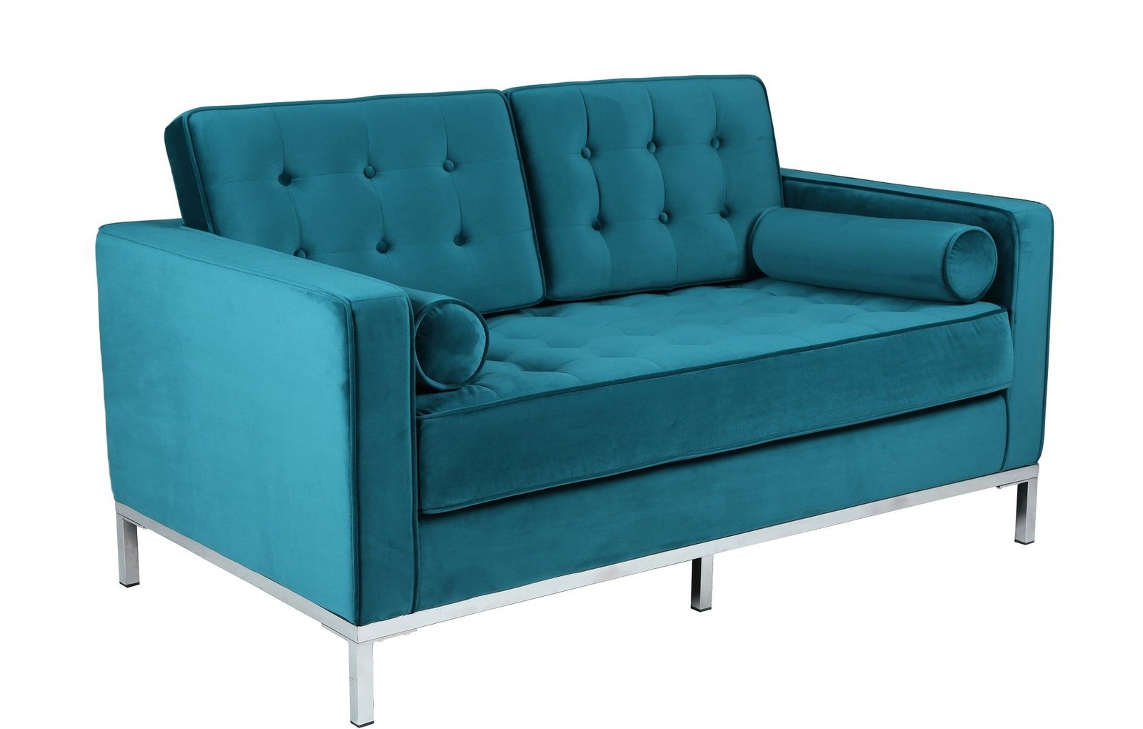 sofa-arles-2-plazas-tejido-velvet-turquesa-2.jpg Sofa HERNAN 2 plazas white turquesa - Sofá de 2 plazas