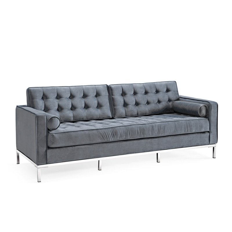 Sofa HERNAN 3 plazas  white  grey - SOFAS