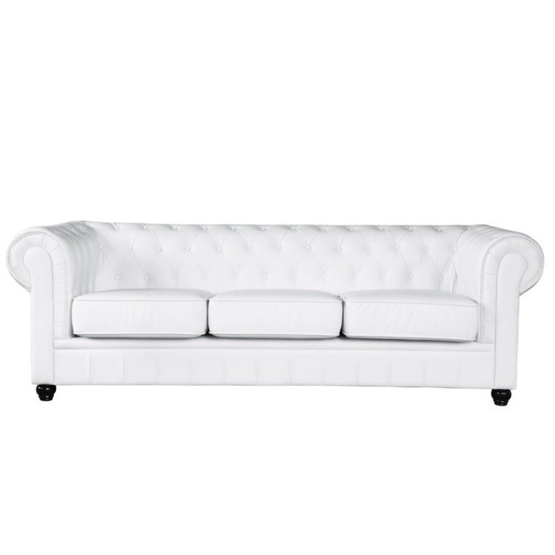 Sofa SOFIA FED 3 plazas simill white - SOFAS