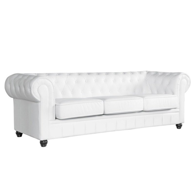 Sofa SOFIA FED 3 plazas simill white - SOFAS