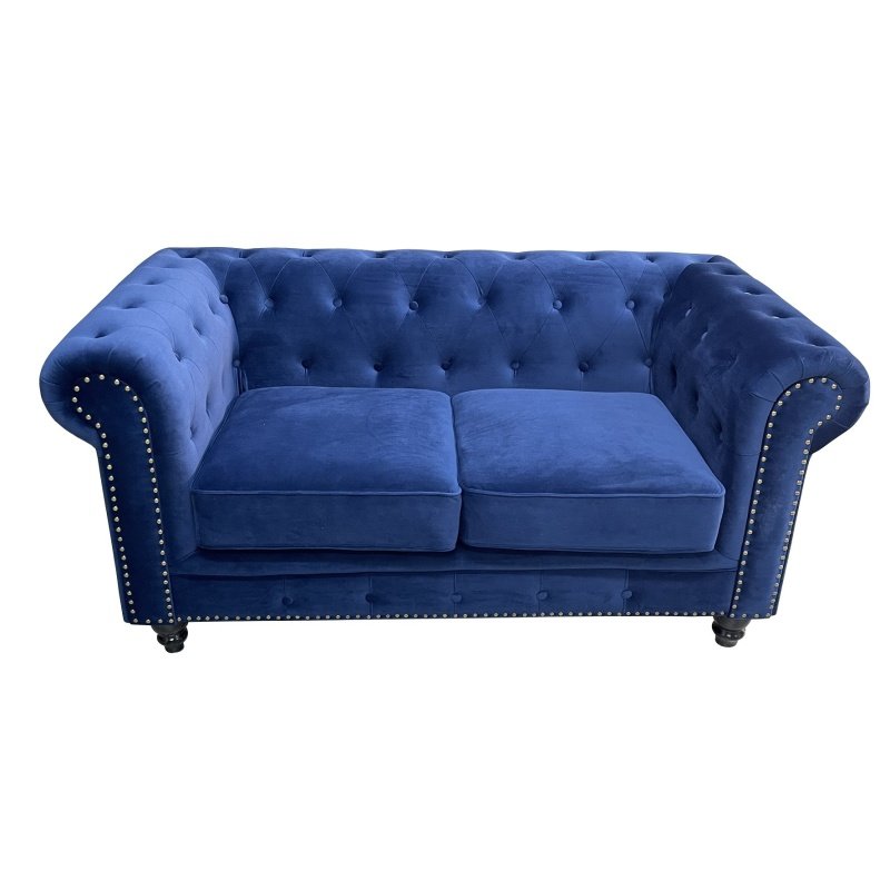 Sofa SOFIA SONIA 2 plazas  white  blue navy - Sofá de 2 plazas