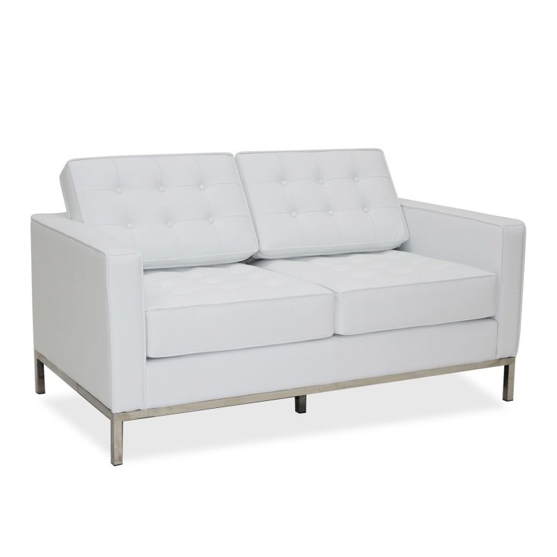 Sofa ELINA  2 plazas simill white - Sofá de 2 plazas