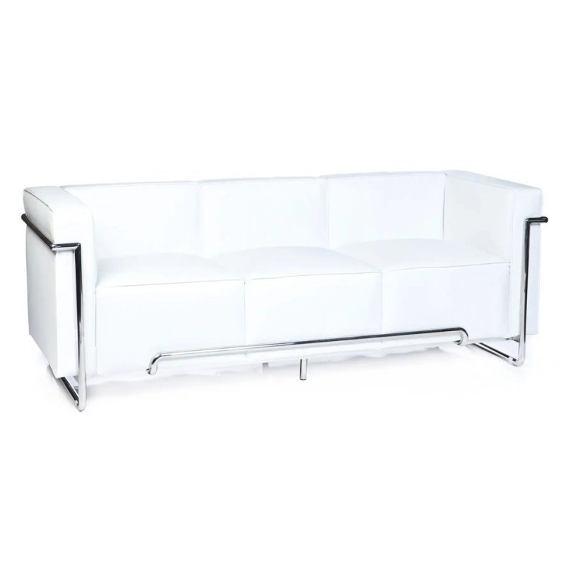 Sofá TTONEVE 3 plazas  inoxidable simill white - SOFAS