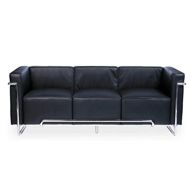 Sofá TTONEVE 3 plazas  inoxidable simill black - SOFAS