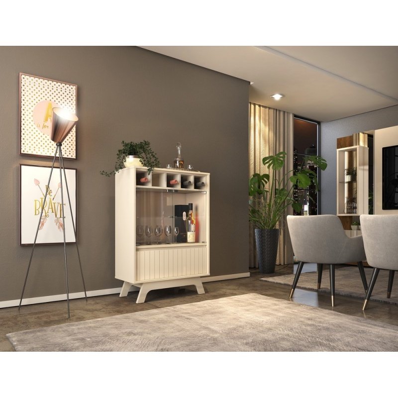 Vitrina AMIRA  white roto - MUEBLES PARA SALÓN