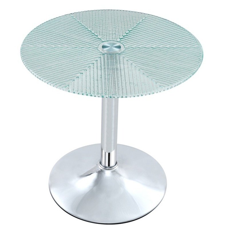 Mesa Vitroria D50 crom. vidrio - Mesas auxiliares y de centro