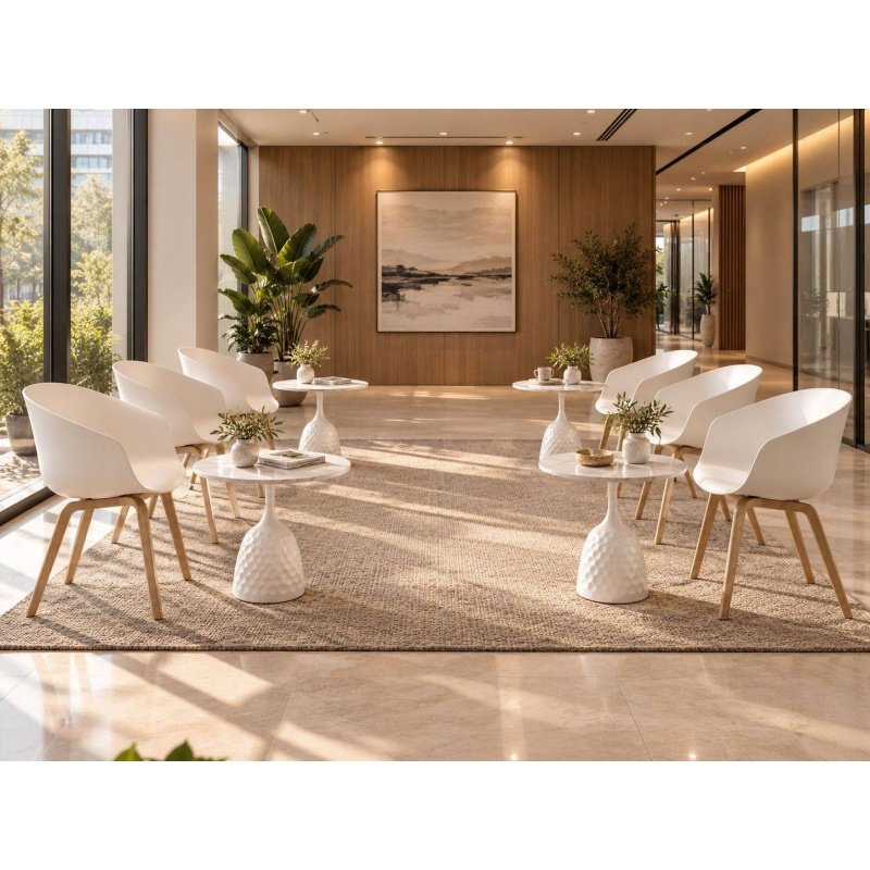 Mesa Cafelise D50 White aux. - Mesas auxiliares y de centro
