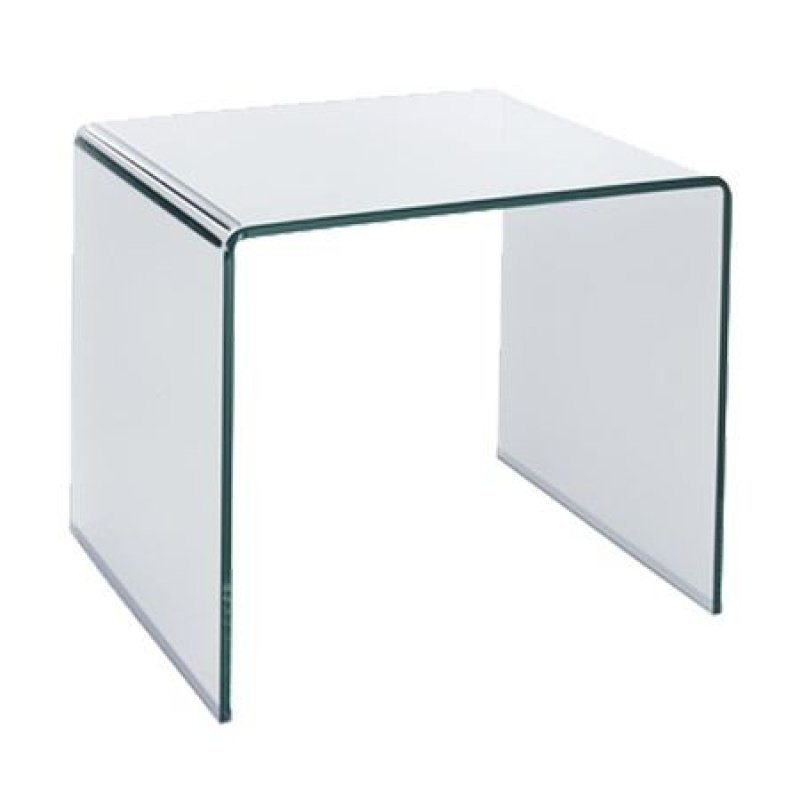 Mesa Equelia 60×60 vidrio aux. - Mesas auxiliares y de centro