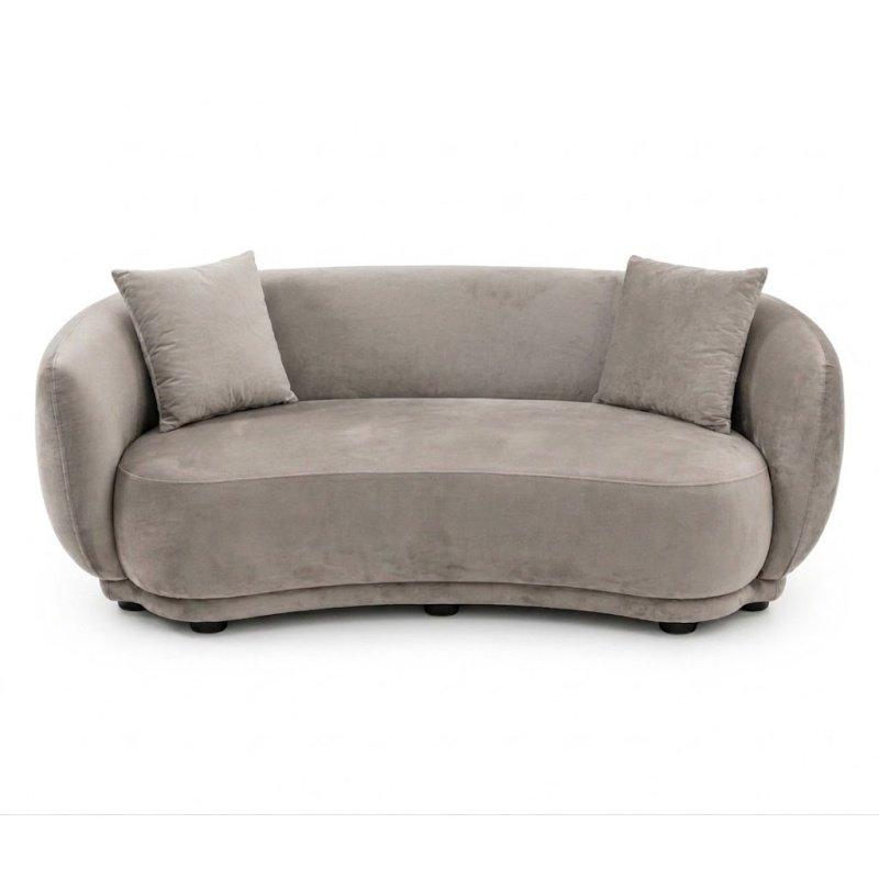Sofá Salonia Light gray 3pl. velv. - Sofás de 3 plazas